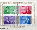 Jahr Der Musik 1980 Rumänien 3713/0, Block 169 Plus 170 ** 13€ Enescu, Beethoven CEPT Bloc Sheet From Romania - Unused Stamps