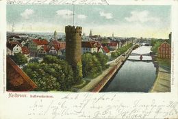AK Heilbronn Bollwerksturm Neckarbrücke Farblitho 1904 #13 - Heilbronn
