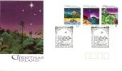 CHRISTMAS ISLAND FDC CHRISTMAS TURTLE CARTOON SET OF 3 STAMPS DATED 02-09-1993 CTO SG? READ DESCRIPTION !! - Christmas Island