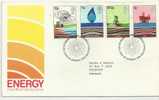 GREAT BRITAIN - 1978 - ENERGY SERIE (ELECTRICITY-GAS-COAL- OIL WITH PRES. CARD 4 STAMPS OF 9-10 1/2-11-13 P PERFECT - 1971-1980 Decimal Issues