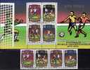 Fussball WM Spanien 1982 Korea 2033/6, 5xZD Plus Block 78 O 40€ Spiel-Szenen Bloc Sheet From Coree - Corea (...-1945)