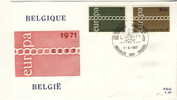 BELGIUM FDC MICHEL 1633/34 EUROPA 1971 - 1971