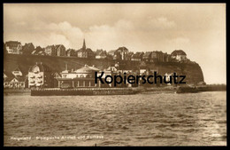 ALTE POSTKARTE INSEL HELGOLAND BIOLOGISCHE ANSTALT UND KURHAUS Biologie Ansichtskarte AK Cpa Postcard - Helgoland