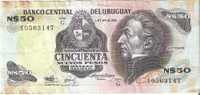 BILLETE DE URUGUAY DE 50 NUEVOS PESOS    (BANKNOTE) - Uruguay