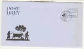 Postbrev - Stationary - Entier - Fermier Vache Cow Arbre Tree Paysan Cheval Ciseaux - Postal Stationery