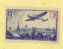 AVION SURVOLANT PARIS 1936   N° 12   Y & T   -  AVEC LEGERE TRACE DE CHARNIERE - 1927-1959 Ungebraucht