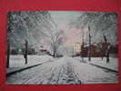 Coshocton Ohio  Chestnut Street In Winter Snow   Circa 1907 - Other & Unclassified