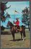 Canada Police RCMPRoy Al Canadian Mounted - Gendarmerie, On Horseback & Flag - Benjamin News Company Montreal - Policia – Gendarmería