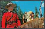 Canada   Indian Chief In Full Head Dress RCMP Royal Canadian Mounted Police  - Gendarmerie, - Politie-Rijkswacht