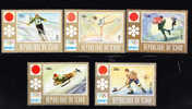 T)1972,CHAD,SET(5),1TH WINTER OLYMPIC GAMES,SAPPORO,JAPAN,MNH,SCN 248-250,C114-C115,PERF.13 ½ - Winter 1972: Sapporo