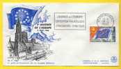 SERVICE - CONSEIL DE L EUROPE  / 1966  # 29  OB. FDC JOURNEE DE L EUROPE SUR LETTRE - Cartas & Documentos