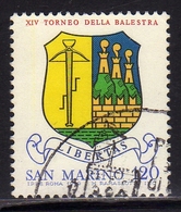 REPUBBLICA DI SAN MARINO 1979 TORNEO DELLA BALESTRA LIRE 120 USATO USED OBLITERE' - Gebruikt