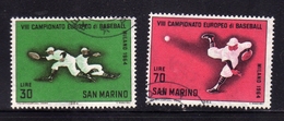 REPUBBLICA DI SAN MARINO 1964 BASEBALL SERIE COMPLETA COMPLETE SET USATA USED OBLITERE' - Gebruikt