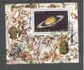 NOORD KOREA BLOK SATURNUS  1989 GESTEMPELD - Astrologie