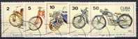 #Cuba 1985. Motorcycles. Michel 2954-58. Cancelled(o) - Motorbikes