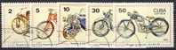 #Cuba 1985. Motorcycles. Michel 2954-58. Cancelled(o) - Motos