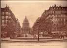 CPA GRAND FORMAT .    PARIS.    Le Panthéon Et La Rue Souflot.    Vers 1900.  (animée) - Pantheon