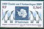 TAAF / French Antarctic Territories 2010 - 50 Ans Traité Antarctique / 50 Years Of Treaty On Antarctic - MNH - Pinguine