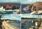 CPM - 29 - CROZON-MORGAT - Château Et Rochers De La Pointe De Dinan - La Plage Et Le Port De Morgat (Ed. Jos, MX 2901) - Crozon