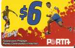 TARJETA DE ECUADOR DE AMIGO PORTA $6  JUGADORES FUTBOL  (FOOTBALL) - Equateur