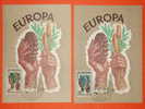 CARTE MAXIMA 1957-N°1122/23 Europa Sur 2 Cartes Maxima 1er Jour.  Superbe - 1957