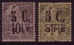 GUADELOUPE - Yvert N°10 Et 11 * MLH - COTE = 45 EUROS - - Neufs