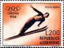 SAN MARINO 1955 GIOCHI OLIMPICI INVERNALI AEREA L.200 MNH - Neufs