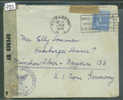 ETATS UNIS  -  LETTRE CENSUREE POUR L'ALLEMAGNE  - VOIR IMAGE POUR LES DETAILS - Briefe U. Dokumente