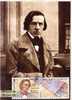 Bulgaria/Bulgarie 2010 Year Of Frederic Chopin – Music 1v.+ 1 Vignette MC  Maximum Card - FDC