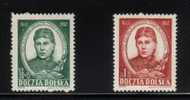 POLAND 1952 KONOPNICKA SET OF 2 NHM Author Poet Novelist Writer For Children And Youth Translator Journalist Critic - Berühmte Frauen