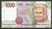 BCN001 - L. 1000 Montessori (firme Ciampi-Speziali) BA 508529 C - Ass. FDS - 1.000 Lire