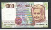 BCN005 - L. 1000 Montessori (firme Fazio-Amici) CE584491 N - Ass. FDS - 1000 Lire