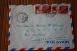 1955 LETTRE DE MADAGASCAR > FIANARANTSOA > CACHET MANUELS LISIBLES EX COLONIE FRANCAISE P/ FLERS PAR AVION AIR MAIL - Covers & Documents