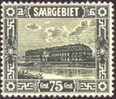 Saar #112 Mint Lightly Hinged 75c From 1922-23 - Nuovi