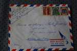 ENVELOPPE LETTRE PAR AVION => ALGER ALGERIE EX COLONIE FRANCAISE 1951 CASERNE D´ORLEANS P/ FLERS ORNE FRANCE > FLAMME > - Lettres & Documents