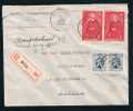 Belgique 1930 Lettre Recomm. Affr. N°303 X2 + 279 X2 De WATOU. - Cartas & Documentos