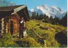 (CH551) WENGEN. JOUEUR . ALPHORNBLASER MIT JUNGFRAU. SWUIS FOLKLOR - Wengen