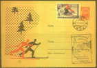 RUSSIA USSR Stamped Stationery Special Cancellation USSR Se SPEC NNN1963 Kz-1 KAZAKHSTAN Skiing Sports - Lokaal & Privé