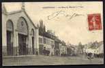 CPA  ANCIENNE- FRANCE- COURTENAY (45)- LA PLACE DU MARCHÉ - 1° VUE AVEC ANIMATION - Courtenay