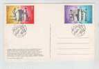 Jersey UPU Card With Post Office Headquarters With Complete Set Of 4 EUROPA CEPT 1979 Stamps - U.P.U.