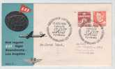 Denmark First SAS Flight Copenhagen - Greenland - Los Angeles 15-11-1954 - Storia Postale