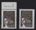 France - Marianne De Luquet 0,02 Eur. Variété Bistre Clair (chocolat) Neuf **. - Nuovi