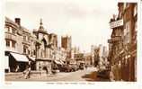 Wells, Somerset, UK, Market Cross & Market Place On C1930s/40s Vintage Real Photo Postcard, Animated Street Scene - Wells