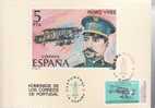 PORTUGAL CARTE  PHILATELIQUE   NUM.YVERT 1556  AVION EXPAMER 87 - Maximum Cards & Covers