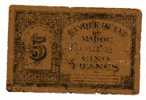 BILLET MAROC - P.21 - BANQUE D´ETAT DU MAROC - 5 FRANCS - 1943 - - Marruecos