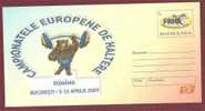 European Halterophilie Championships. ROMANIA Postal Stationery Cover 2009 - Weightlifting