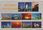 US.- Postcard - Michigan Lighthouses - Vuurtoren - Big Bay- St. Joseph-Manistee- Ontonagon- Whitefish Point - Ludington - Otros & Sin Clasificación