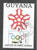 GUYANE  BLOK  OLYMPISCHE SPELEN  CALGARY 1988 GESTEMPELD - Inverno1988: Calgary