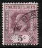 STRAITS SETTLEMENTS   Scott #  113  F-VF USED - Straits Settlements