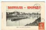 PENICHE - Le Pont Suspendu De Gray Et Le Port De Villeneuve - Péniches - Batellerie - Dos Scané - Binnenschepen